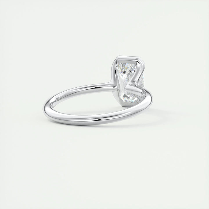 2ct Emerald F- VS1 Lab Grown Diamond Solitaire Engagement Ring