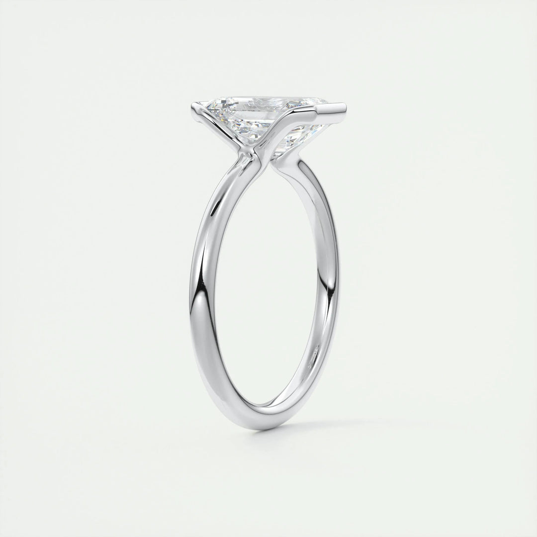 2ct Emerald F- VS1 Lab Grown Diamond Solitaire Engagement Ring