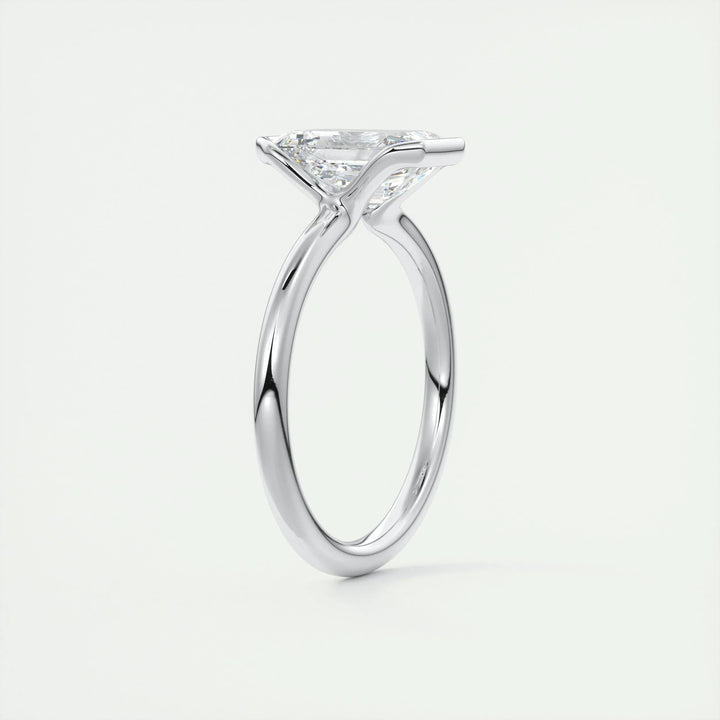 2ct Emerald F- VS1 Lab Grown Diamond Solitaire Engagement Ring