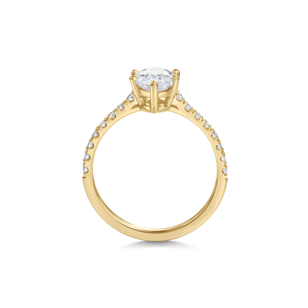 2ct Marquise Cut Lab Grown Diamond Pave Engagement Ring