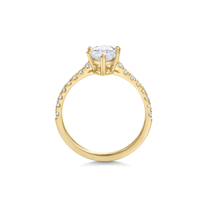 2ct Marquise Cut Lab Grown Diamond Pave Engagement Ring