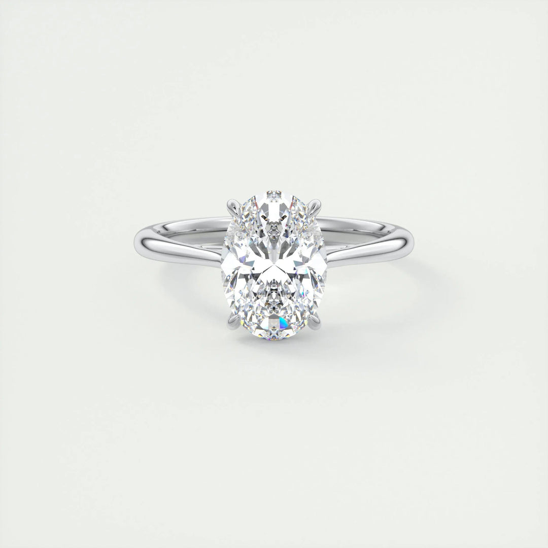 2ct Oval F- VS1 Lab Grown Diamond Solitaire Engagement Ring