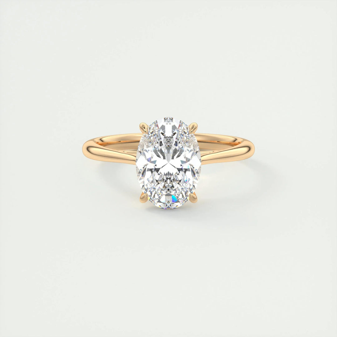 2ct Oval F- VS1 Lab Grown Diamond Solitaire Engagement Ring
