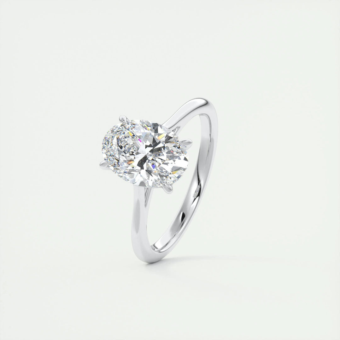 2ct Oval F- VS1 Lab Grown Diamond Solitaire Engagement Ring