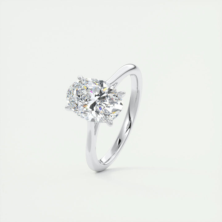 2ct Oval F- VS1 Lab Grown Diamond Solitaire Engagement Ring