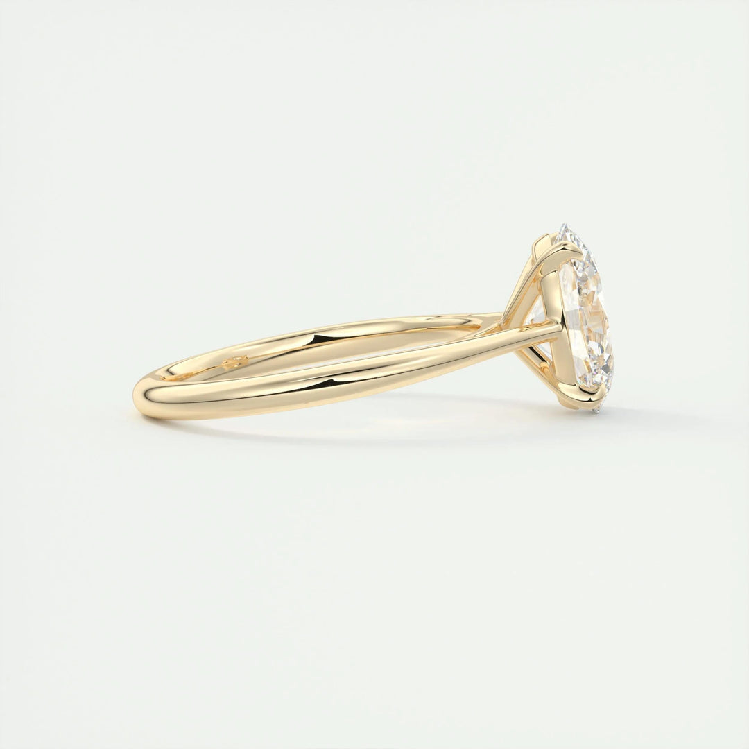 2ct Oval F- VS1 Lab Grown Diamond Solitaire Engagement Ring