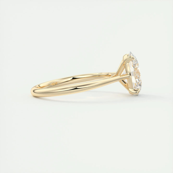 2ct Oval F- VS1 Lab Grown Diamond Solitaire Engagement Ring
