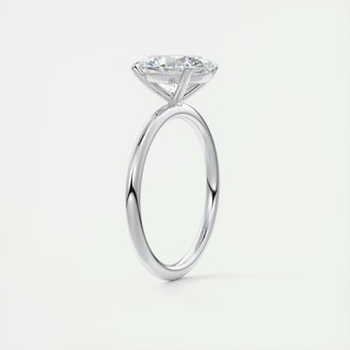 2ct Oval F- VS1 Lag Grown Diamond Solitaire Engagement Ring