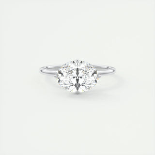 2ct Oval Hidden Halo F- VS1 Lab Grown Diamond Engagement Ring