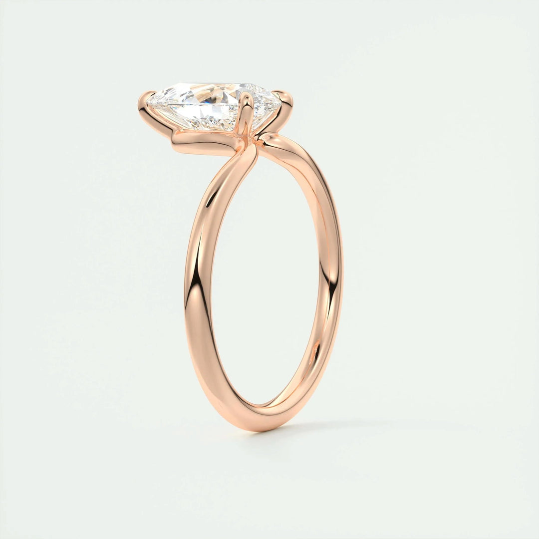 2ct Pear Shaped F- VS1 Lab Grown Diamond Solitaire Engagement Ring