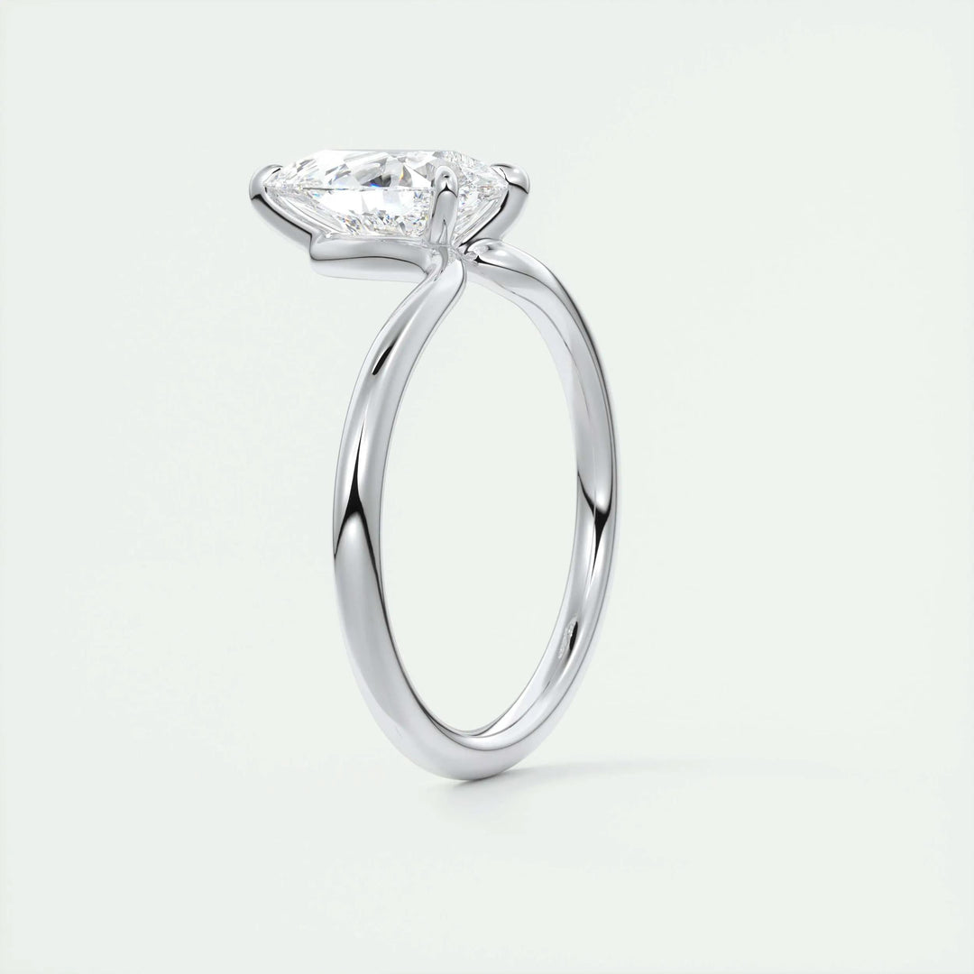 2ct Pear Shaped F- VS1 Lab Grown Diamond Solitaire Engagement Ring