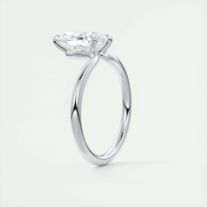 2ct Pear Shaped F- VS1 Lab Grown Diamond Solitaire Engagement Ring