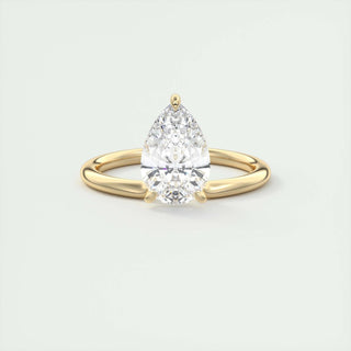 2ct Pear Shaped F- VS1 Lab Grown Diamond Solitaire Engagement Ring