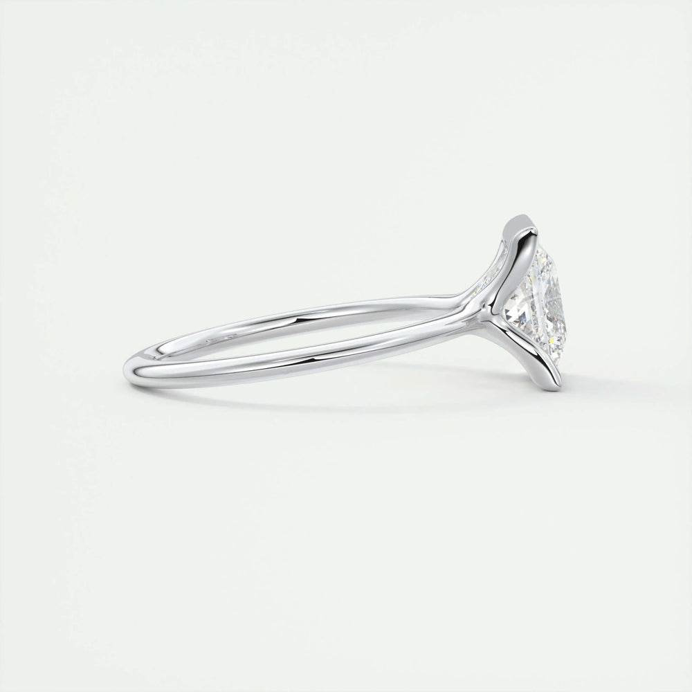 2ct Princess Cut Lab Grown Diamond Solitaire Engagement Ring