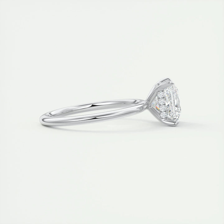 2ct Princess Hidden Halo F- VS1 Lab Grown Diamond Engagement Ring