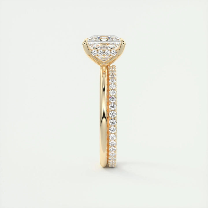 2ct Princess Hidden Halo F- VS1 Lab Grown Diamond Engagement Ring