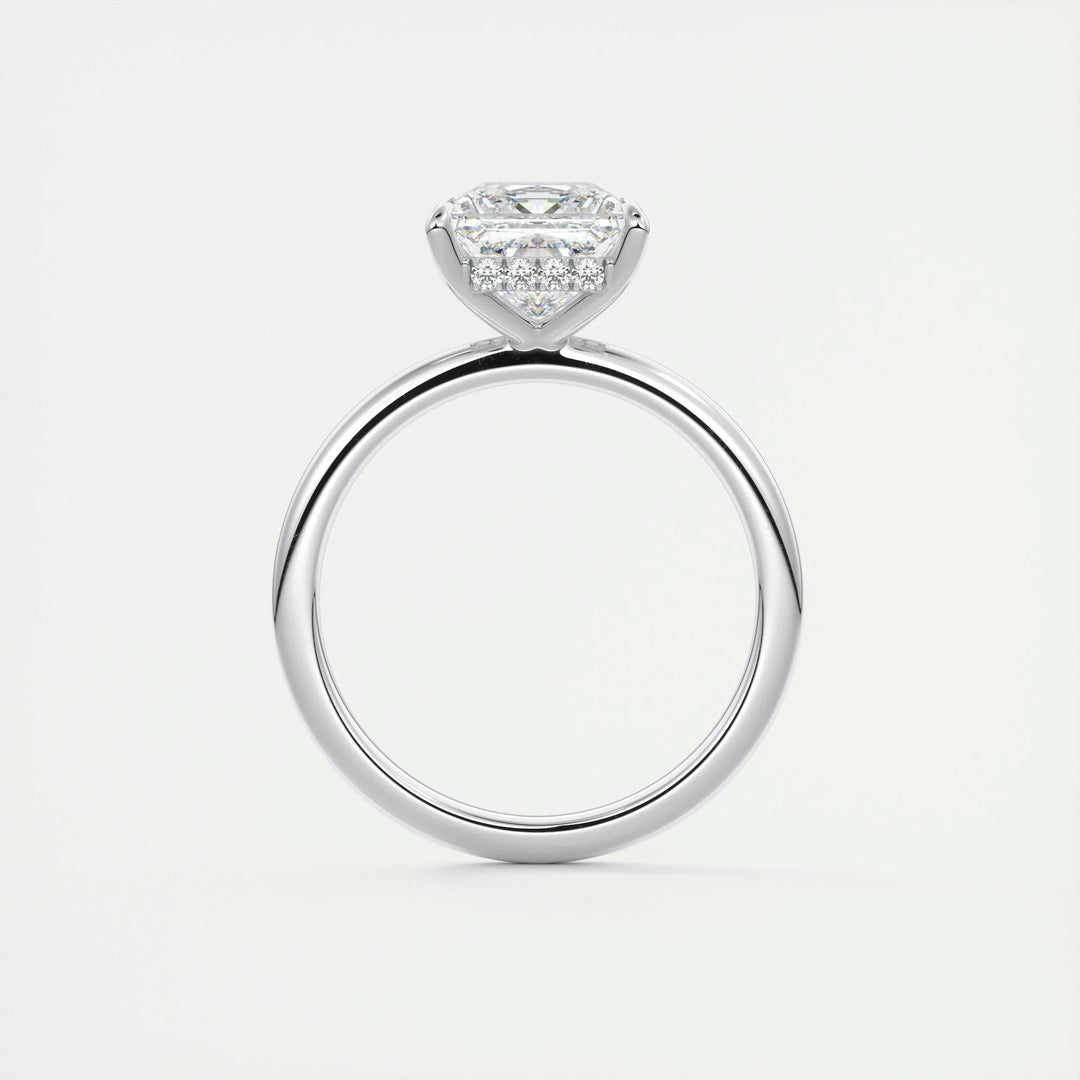 2ct Princess Hidden Halo F- VS1 Lab Grown Diamond Engagement Ring