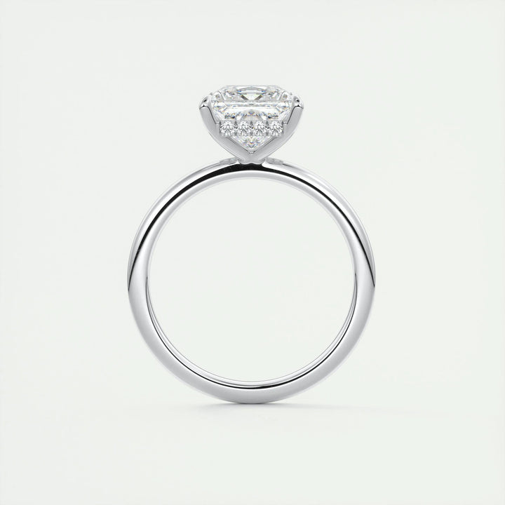 2ct Princess Hidden Halo F- VS1 Lab Grown Diamond Engagement Ring