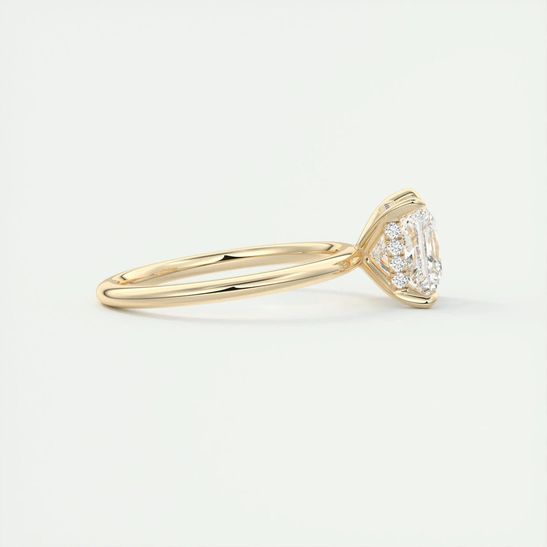 2ct Princess Hidden Halo F- VS1 Lab Grown Diamond Engagement Ring