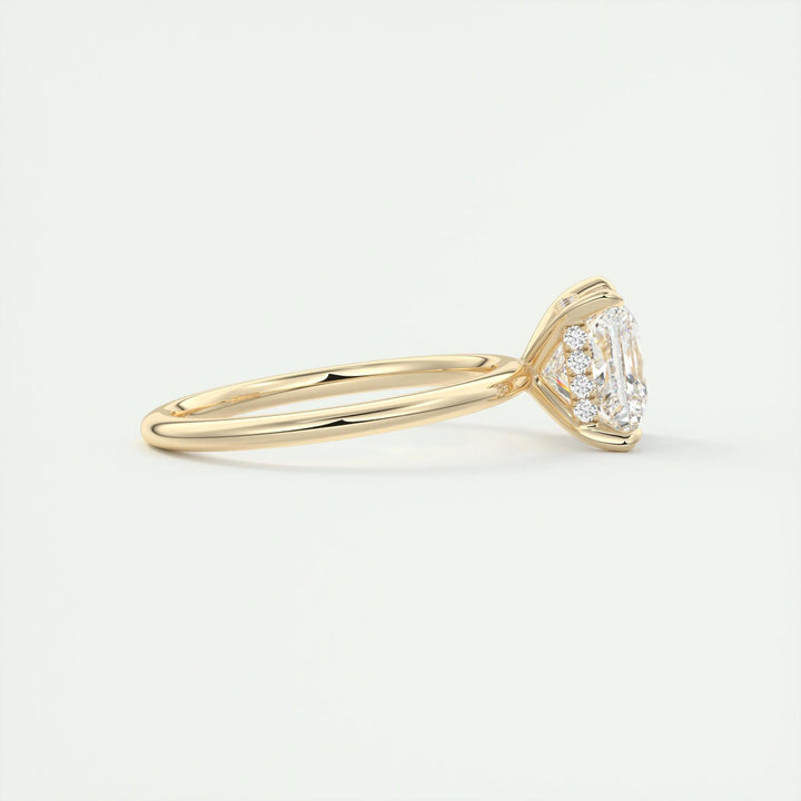 2ct Princess Hidden Halo F- VS1 Lab Grown Diamond Engagement Ring