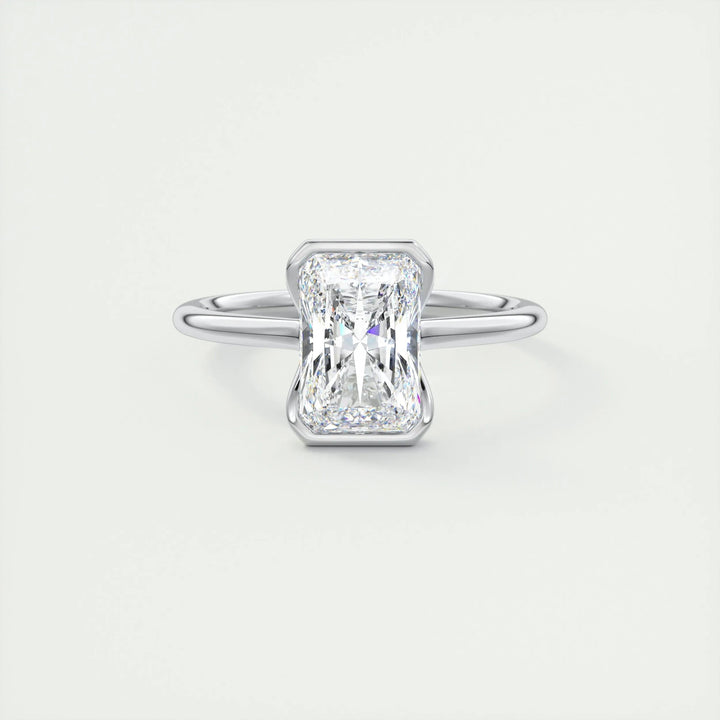 2ct Radiant F- VS1 Lab Grown Diamond Solitaire Engagement Ring