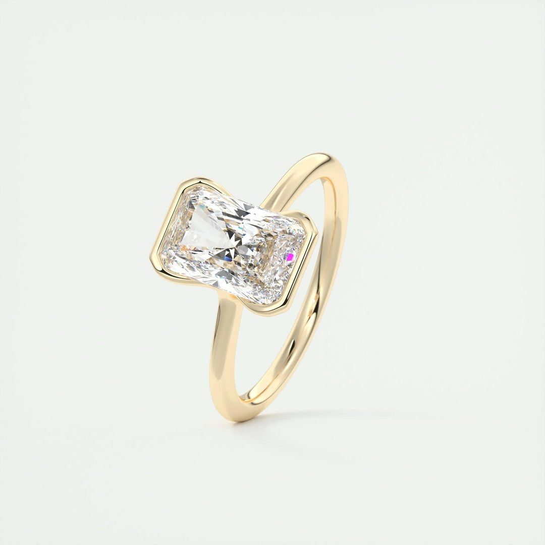 2ct Radiant F- VS1 Lab Grown Diamond Solitaire Engagement Ring