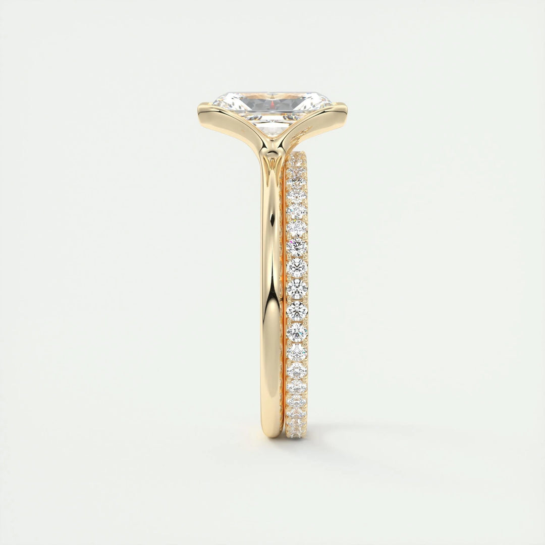 2ct Radiant F- VS1 Lab Grown Diamond Solitaire Engagement Ring