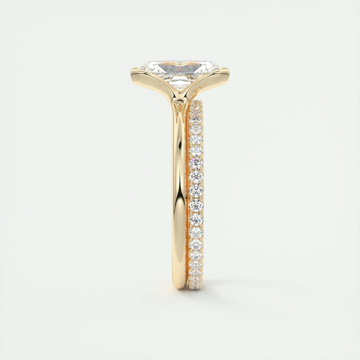 2ct Radiant F- VS1 Lab Grown Diamond Solitaire Engagement Ring