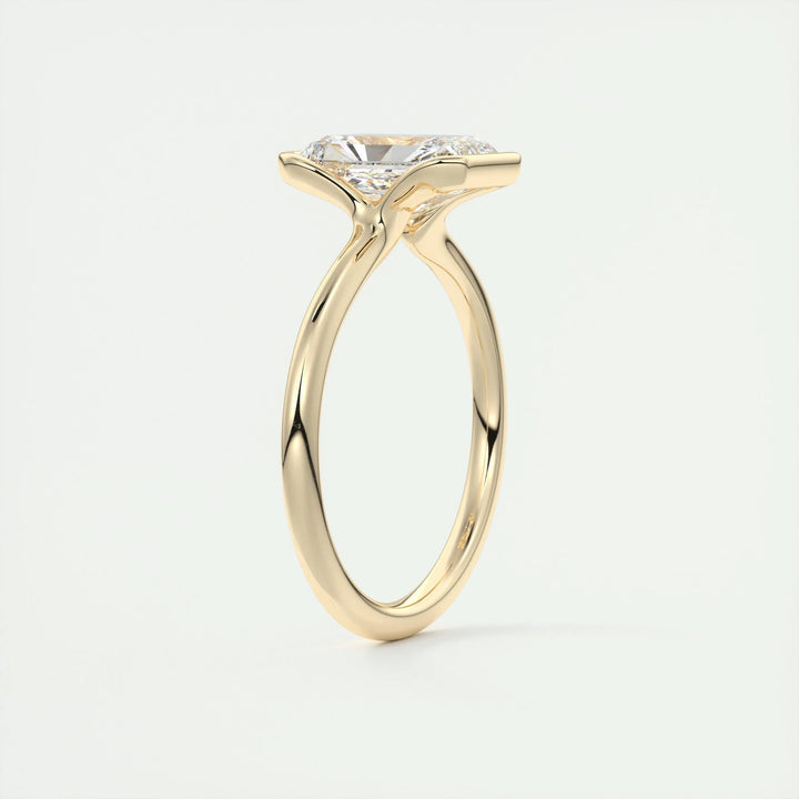 2ct Radiant F- VS1 Lab Grown Diamond Solitaire Engagement Ring
