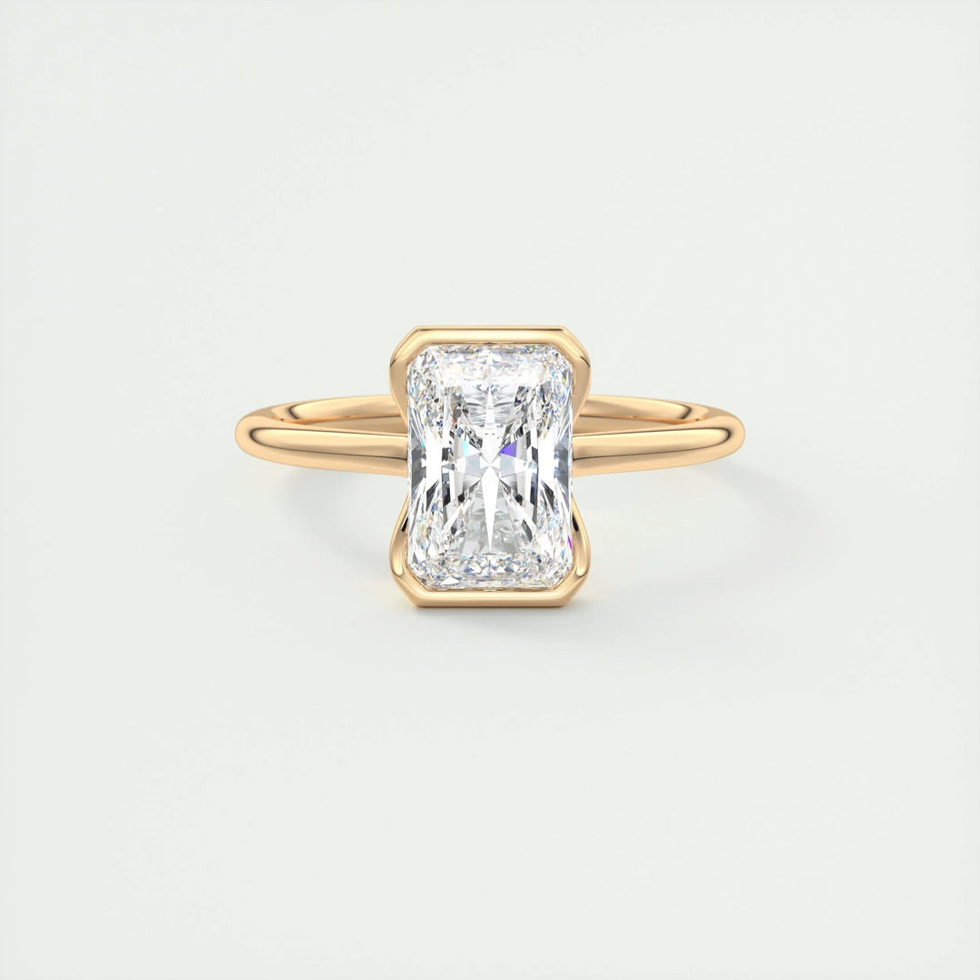 2ct Radiant F- VS1 Lab Grown Diamond Solitaire Engagement Ring