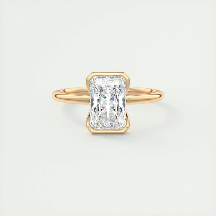 2ct Radiant F- VS1 Lab Grown Diamond Solitaire Engagement Ring