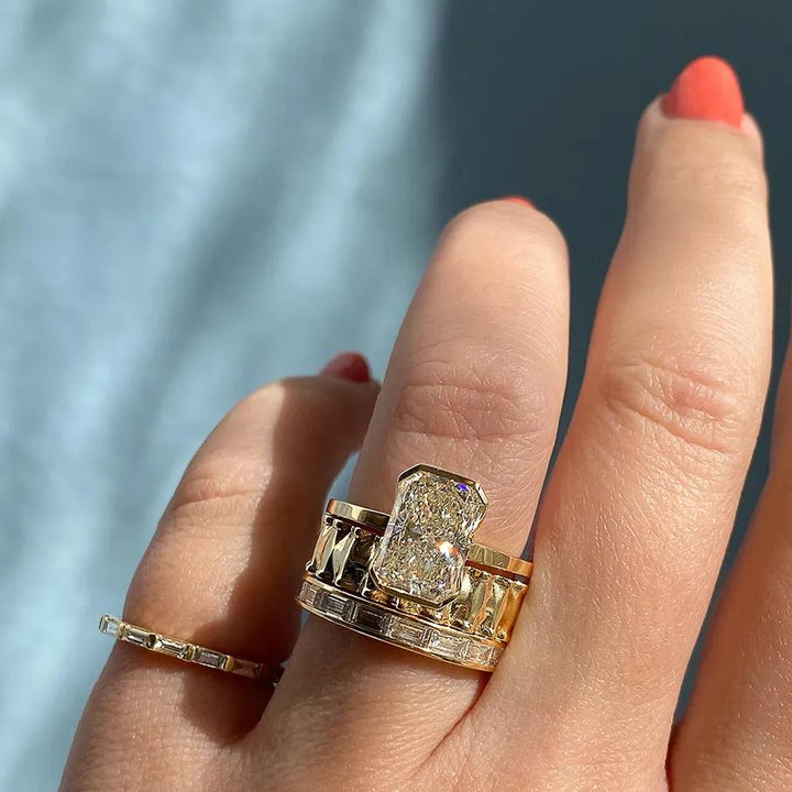 2ct Radiant F- VS1 Lab Grown Diamond Solitaire Engagement Ring