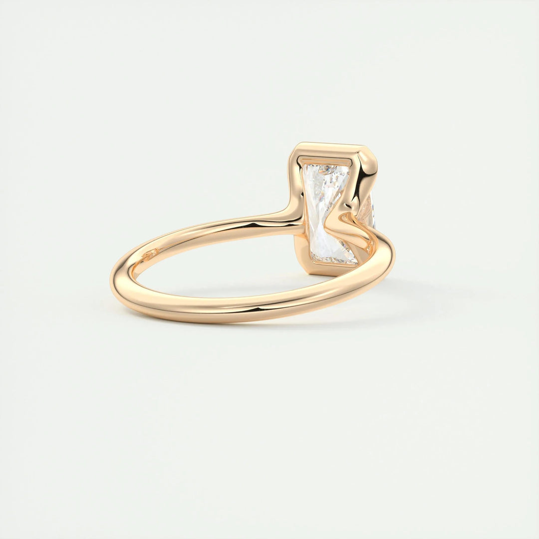 2ct Radiant F- VS1 Lab Grown Diamond Solitaire Engagement Ring