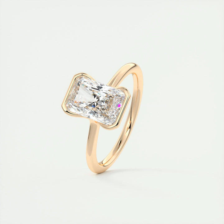 2ct Radiant F- VS1 Lab Grown Diamond Solitaire Engagement Ring