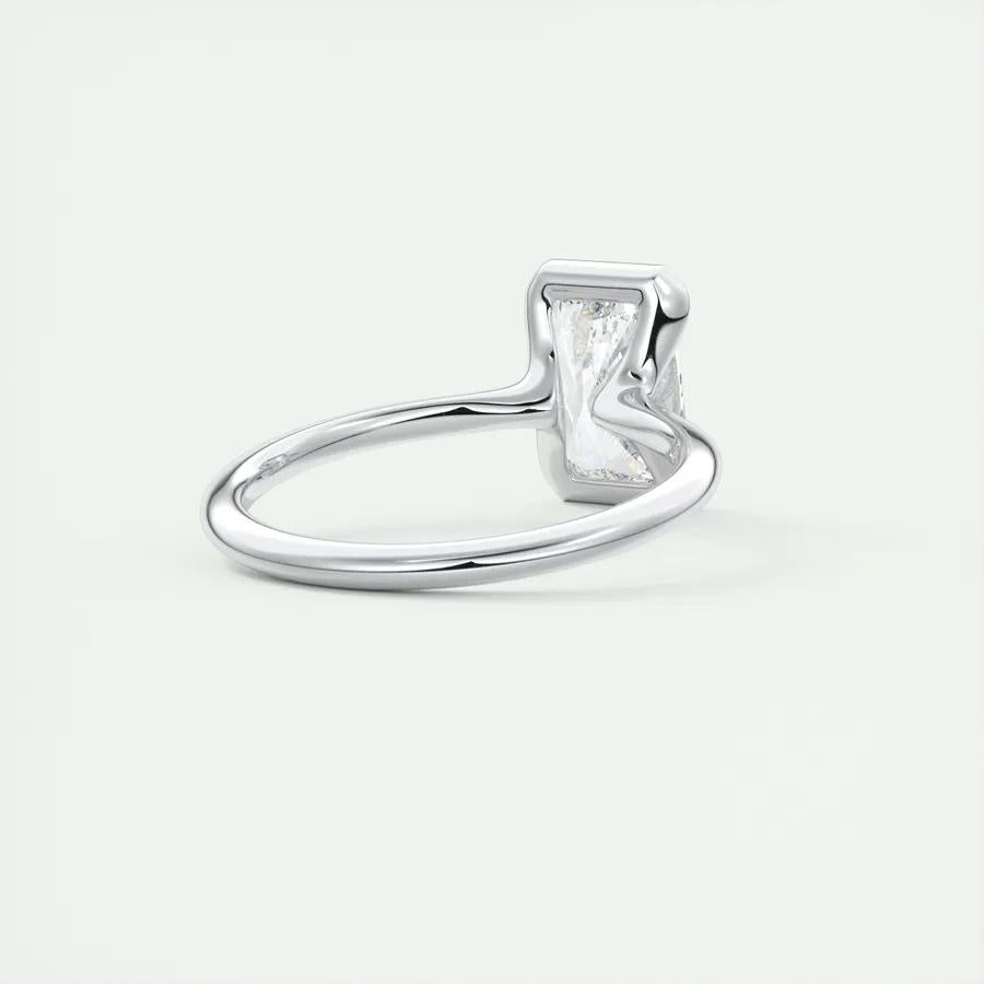 2ct Radiant F- VS1 Lab Grown Diamond Solitaire Engagement Ring