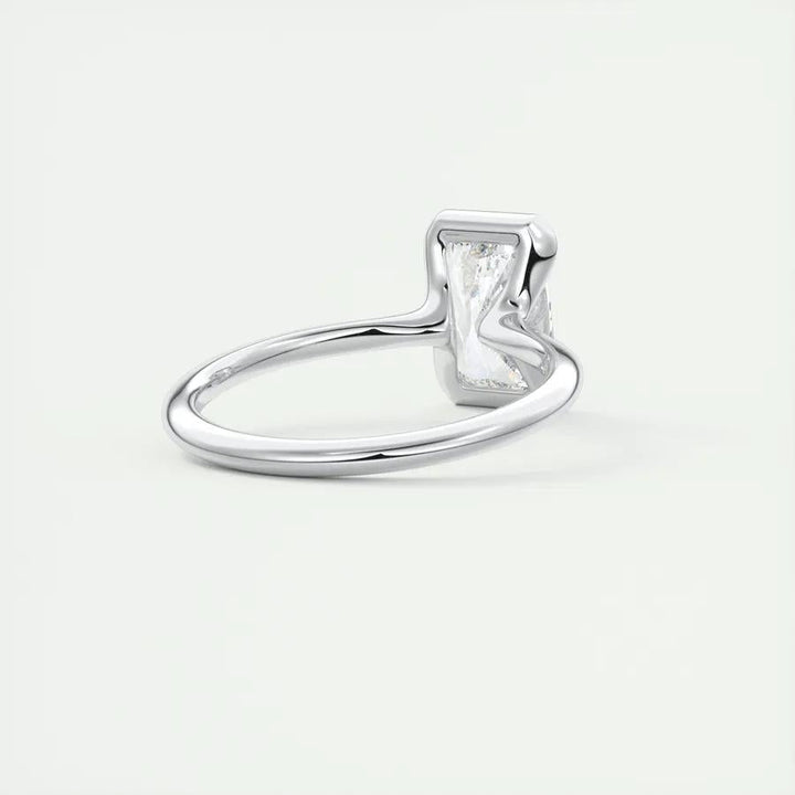 2ct Radiant F- VS1 Lab Grown Diamond Solitaire Engagement Ring