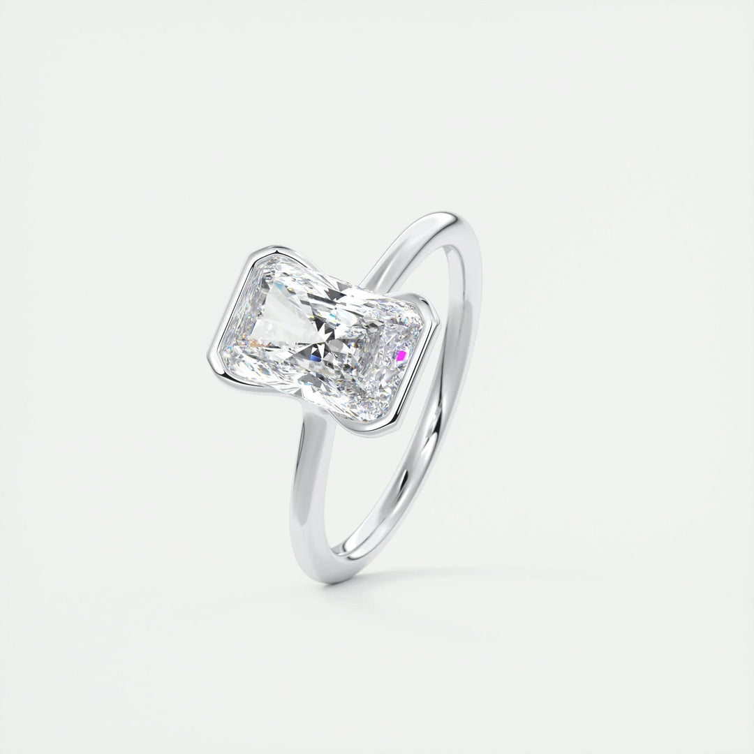 2ct Radiant F- VS1 Lab Grown Diamond Solitaire Engagement Ring