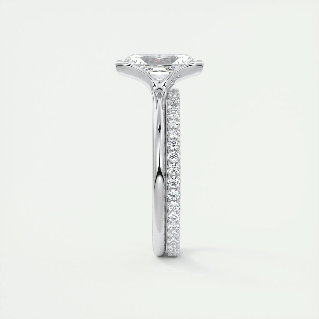 2ct Radiant F- VS1 Lab Grown Diamond Solitaire Engagement Ring