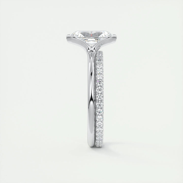 2ct Radiant F- VS1 Lab Grown Diamond Solitaire Engagement Ring