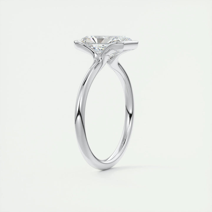 2ct Radiant F- VS1 Lab Grown Diamond Solitaire Engagement Ring
