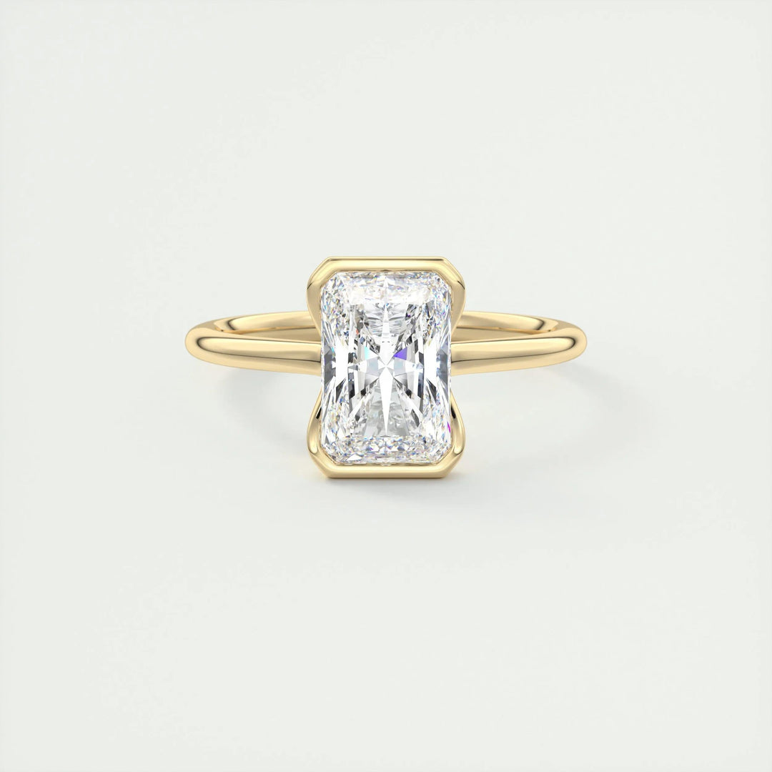 2ct Radiant F- VS1 Lab Grown Diamond Solitaire Engagement Ring