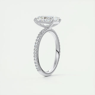 2ct Radiant F- VS1 Lag Grown Diamond Pave Engagement Ring