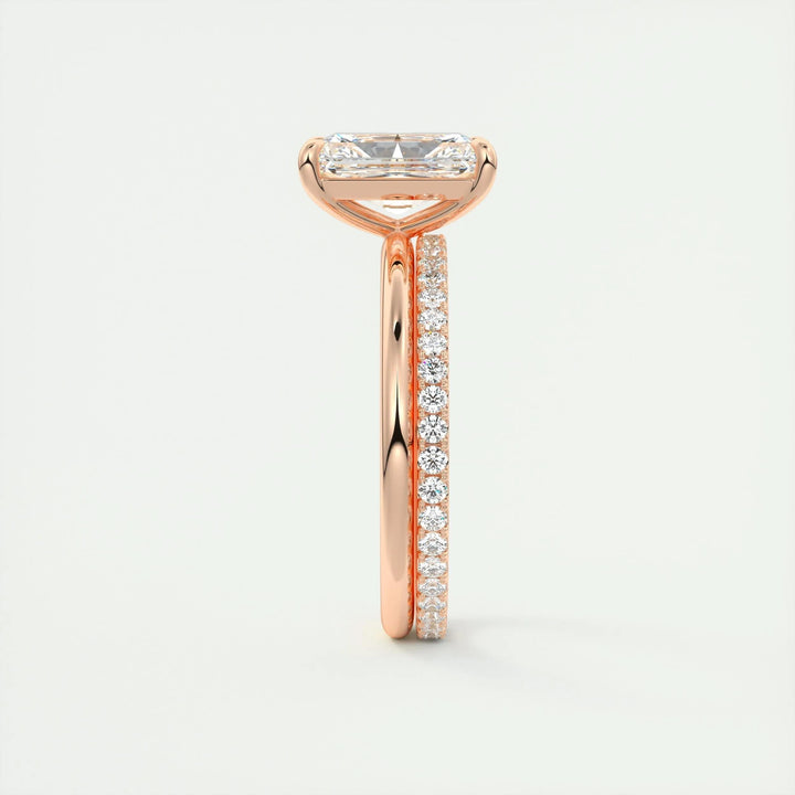 2ct Radiant F- VS1 Lag Grown Diamond Solitaire Engagement Ring