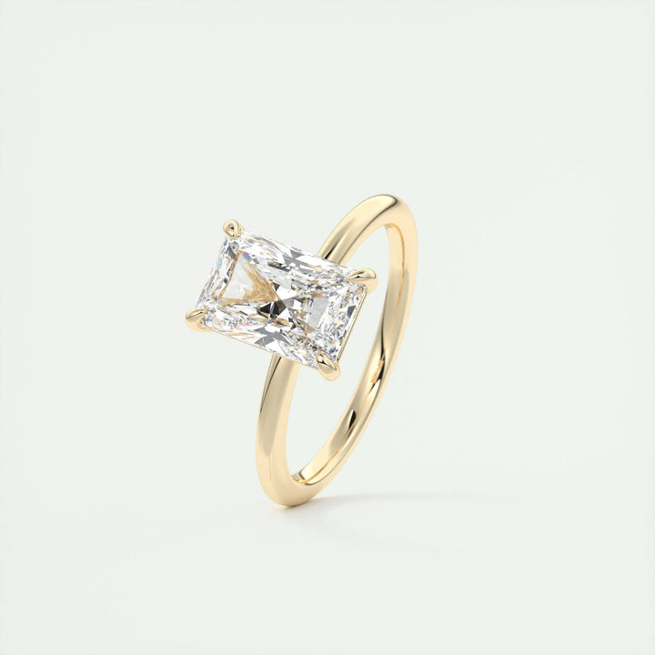 2ct Radiant F- VS1 Lag Grown Diamond Solitaire Engagement Ring