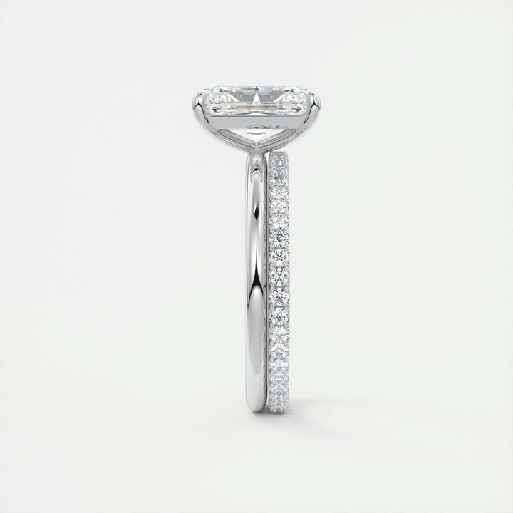 2ct Radiant F- VS1 Lag Grown Diamond Solitaire Engagement Ring