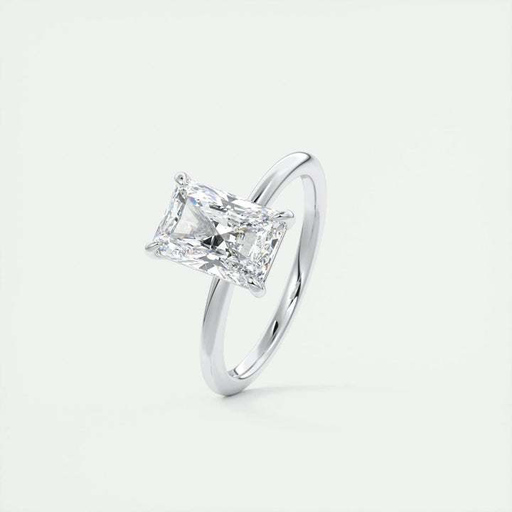 2ct Radiant F- VS1 Lag Grown Diamond Solitaire Engagement Ring
