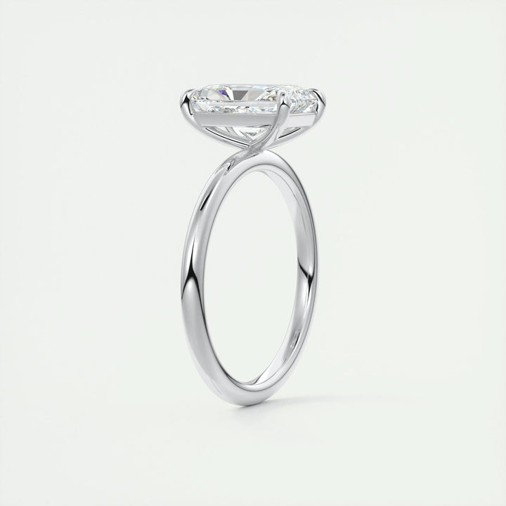 2ct Radiant F- VS1 Lag Grown Diamond Solitaire Engagement Ring