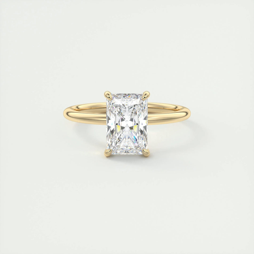 2ct Radiant F- VS1 Lag Grown Diamond Solitaire Engagement Ring
