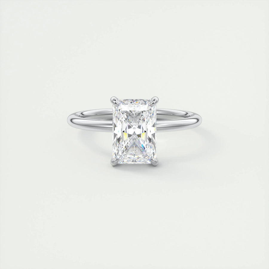 2ct Radiant Hidden Halo F- VS1 Lab Grown Diamond Engagement Ring