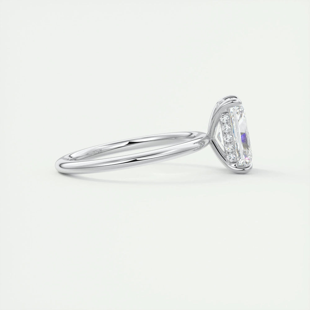 2ct Radiant Hidden Halo F- VS1 Lab Grown Diamond Engagement Ring